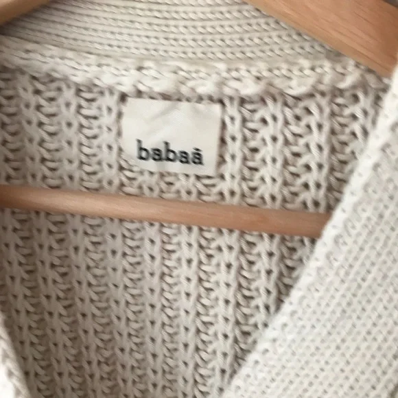 Babaa No. 18 cardigan in natural cotton, one size - Picture 8 of 8